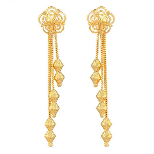 Brass Micron Goldplating Dual Use Stud-Dangler Earrings