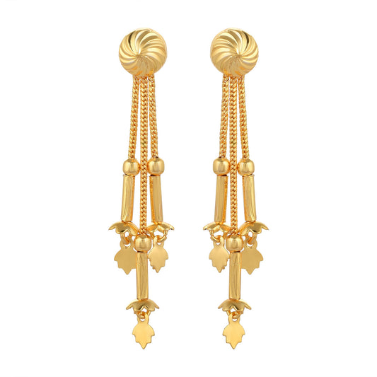 Brass Micron Goldplated Dangler cum Stud Fashion earring