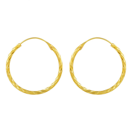 Micron Goldplated Chilai work Fashion Hoop Bali earring Women