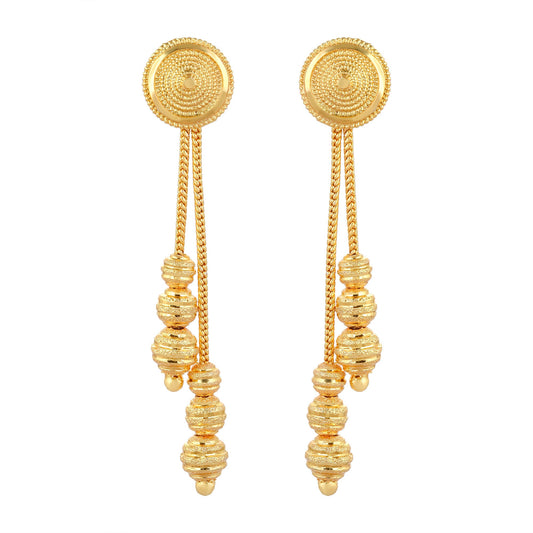 Brass Micron Goldplating Multipurpose Stud cum Dangler Fashion Earrings