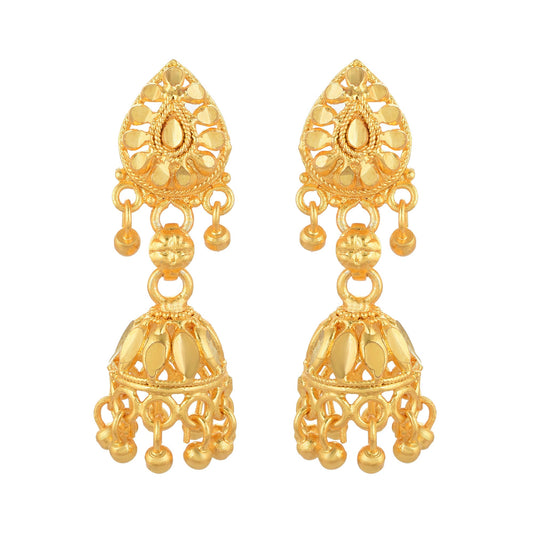 Brass Micron Goldplating Small Fashion Jhumki Earrings