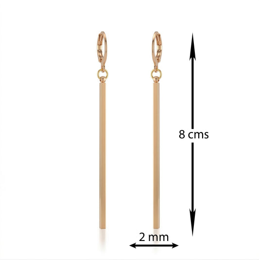 Brass Gold long bar earrings for Women (ERRX2885)