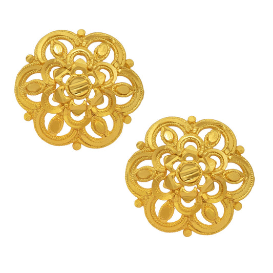 Brass Micron Goldplated Stud Earrings Women