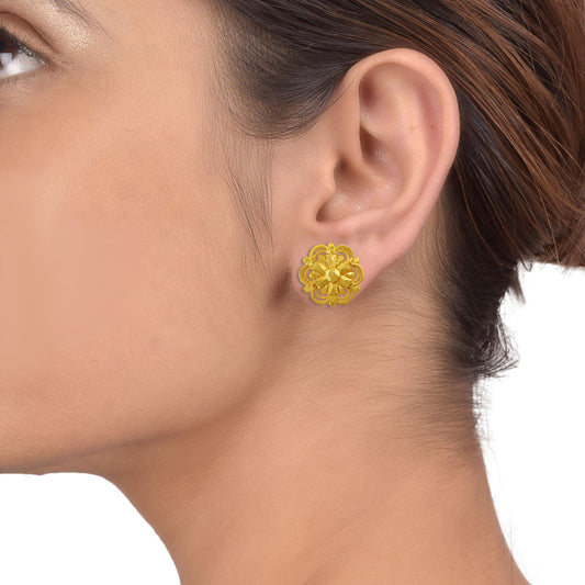 Goldplated handmade Earring stud Women