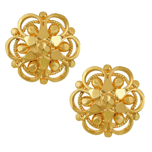 Brass Micron Goldplated Stud Earrings Women