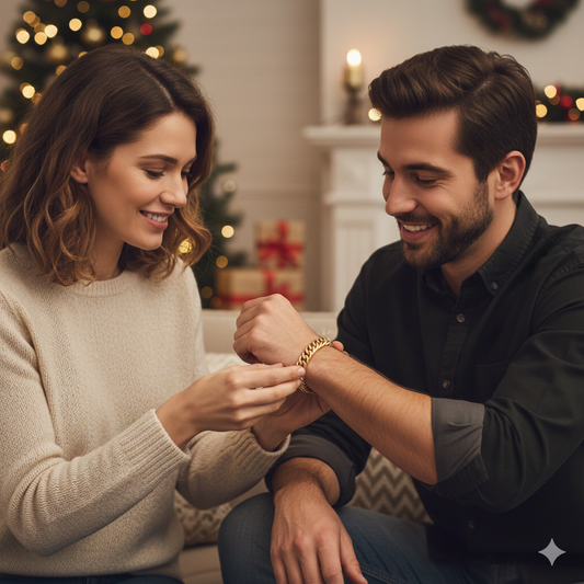 Brass 24KT Micron Gold plated Mens Bracelet (BLRX2805)