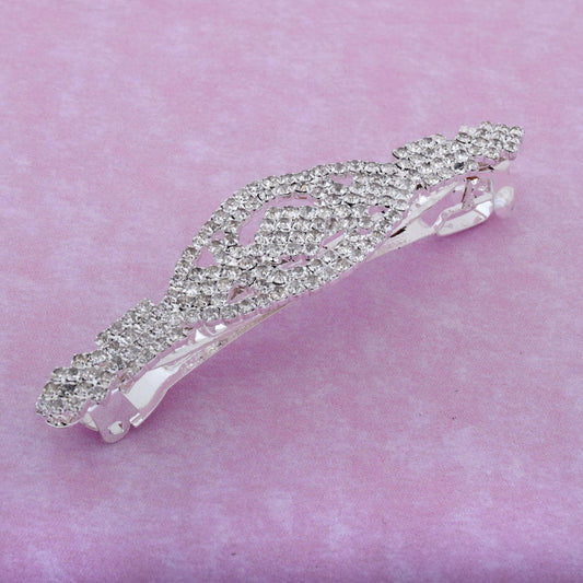 Silver plated, CZ studded, Hair clip, Hair pin, hair accessory