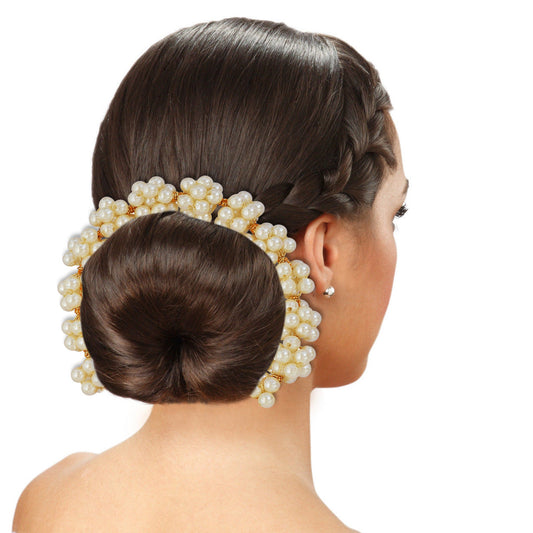 White Pearl Gajra Veni, Hair Accessory Women