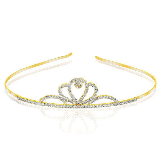 Goldplated CZ studded Headband Hair band Tiara Hair Accesssory