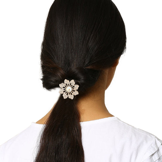 Rose Goldplated CZ & Pearl studded Fashion Hairband