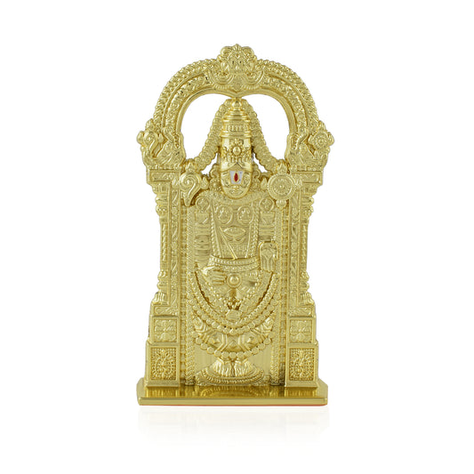 Premium Brass 24Kt Micron Gold plated Lord Venkateshwara Swamy Tirupati Balaji Idol figurine (HDNI8322)