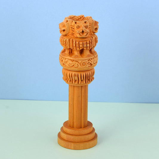 Wooden Sarnath 4 Lion India State Emblem Home Decor