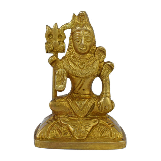 Brass Panchdhatu Shiva Bholenath Shiv Shanker Idol Murti