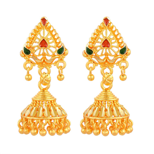 Brass Micron Goldplating Small Fashion Jhumki Earrings