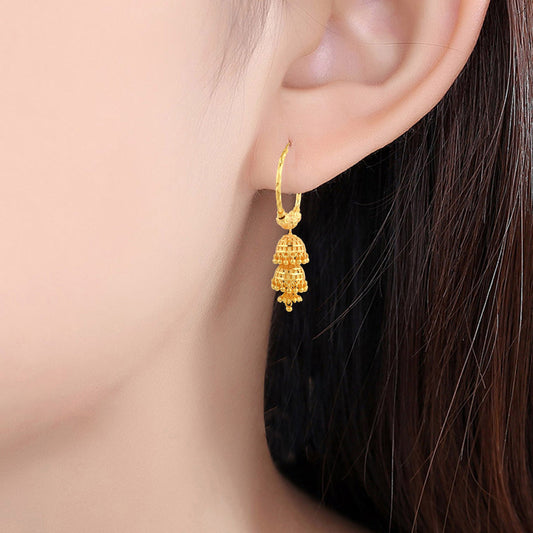 Brass Goldplated Hoop jhumki Fashion Earrings Women