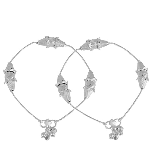 Silver plated Flowerpot design Fashion Jewellery Anklet