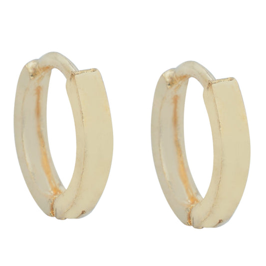 Gold plated simple, cute and small hoop Bali earrings