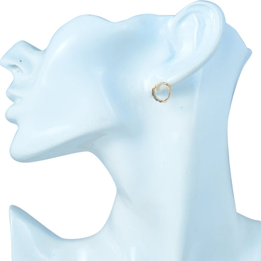 Gold plated simple, cute and small hoop Bali earrings