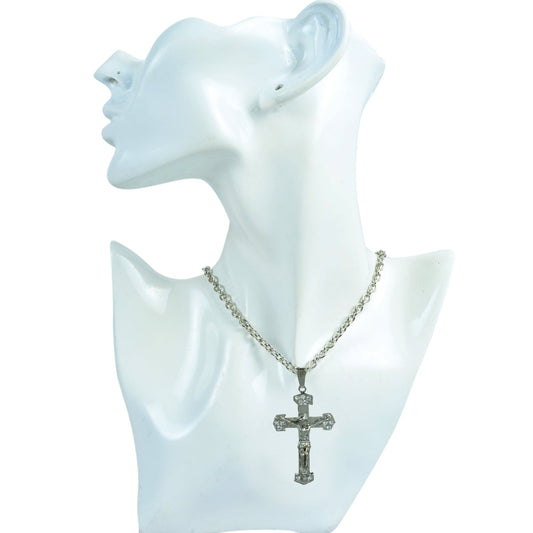 Jesus Christ Crucifix Cross locket chain Pendant (PCKL0822)