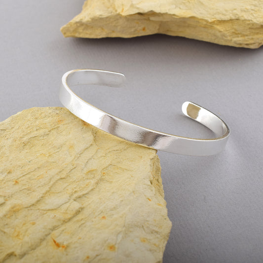 316L Surgical grade Pure Stainless Steel Anti-Tarnish Silver plated Bracelet cuff Kada (KDDM3871)