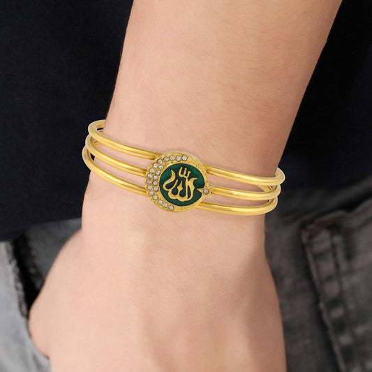 Goldplated Brass Muslim Islamic Kada (KDMI5628)