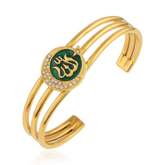 Goldplated Brass Muslim Islamic Kada (KDMI5628)