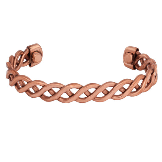 Pure Copper Free size bangle Bracelet Cuff Kada for Men Women (KDNI8106)