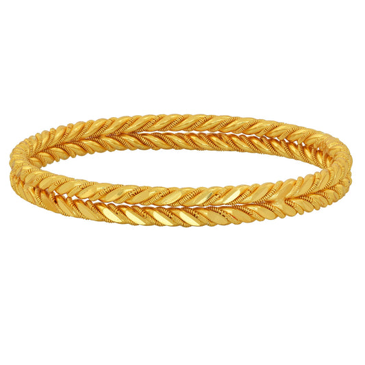 Brass Gold plated dual Bangle design Kada Women