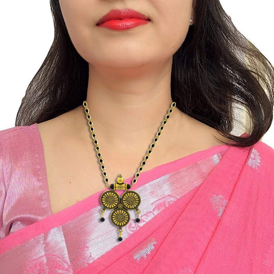 Brass Antique finish retro design triple Wati Vintage Fashion Mangalsutra