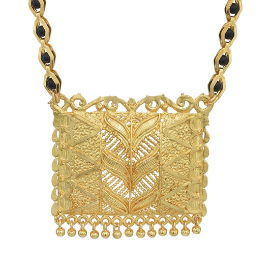 Gold plated, latest trend, Handmade square shaped, Traditional Mangalsutra