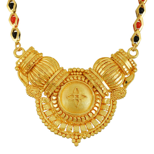 Brass Gold plated classic royal Traditional Mangalsutra Tanmaniya