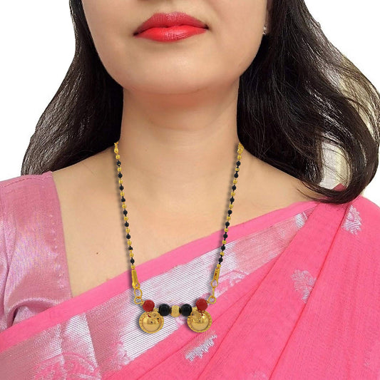 Gold Plated Dual (2) Wati, Stylish Ethnic Mangalsutra