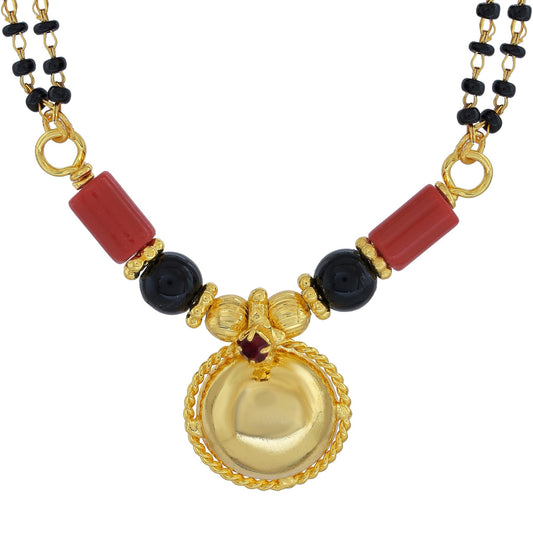 Gold Plated Single Wati Ethnic Mangalsutra Women