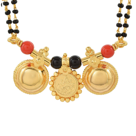 Gold Plated Lakshmi Traditional Mangalsutra Ethnic Women