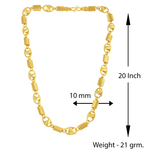 Brass Real Goldplated Designer Men chain Necklace (NKSV1254)