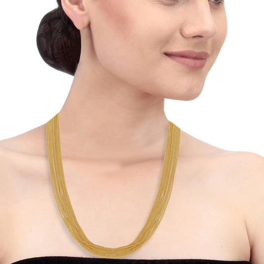 Goldplated 10 strand 24 Inch necklace Women