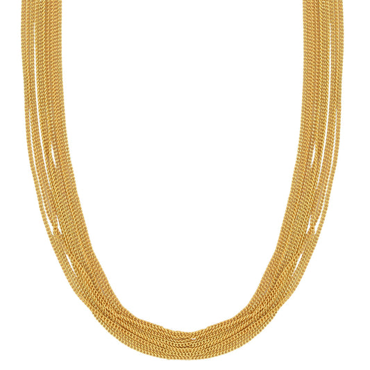 Goldplated 10 strand 24 Inch necklace Women