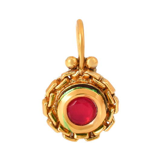 Goldplated Faux Ruby Press and Wear Nosepin