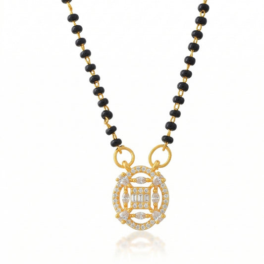 Brass Gold Moissanite Diamond Small Mangalsutra for Women (MSSK2481)
