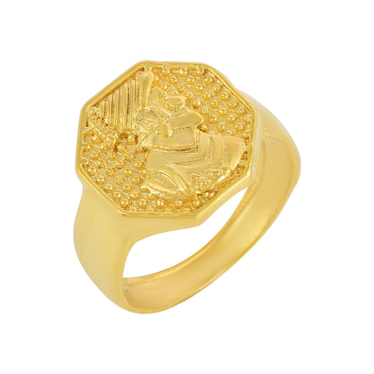 Goldplated Shivaji Fingerring Men