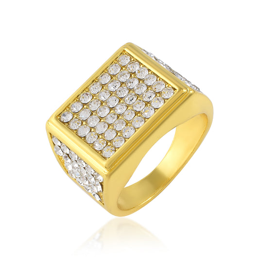 Micron 24KT Imitation Diamond Men finger ring (ORDM3686)