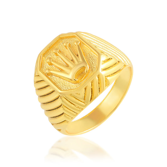 Brass 24KT Micron Gold Rolex Men finger ring (ORDM3715)