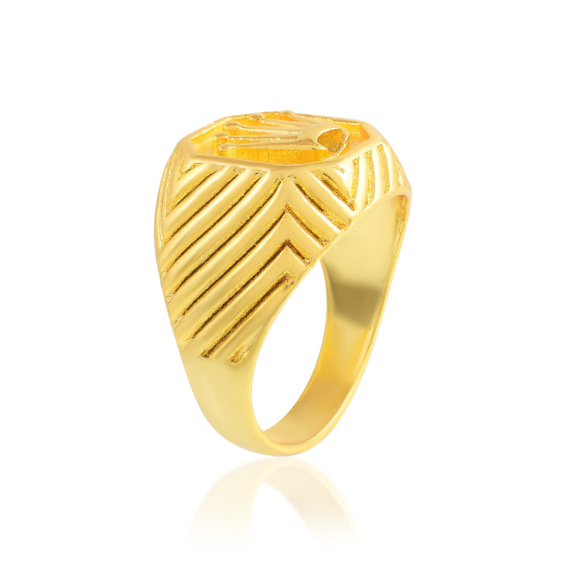 Brass 24KT Micron Gold Rolex Men finger ring (ORDM3715)