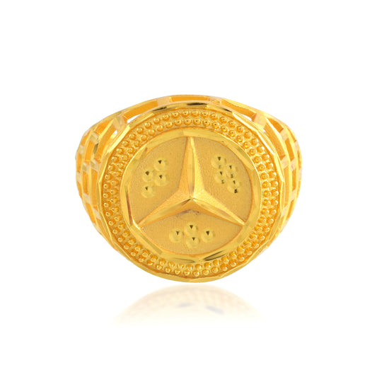 Brass 24KT Micron Gold Men finger ring (ORDM3744)