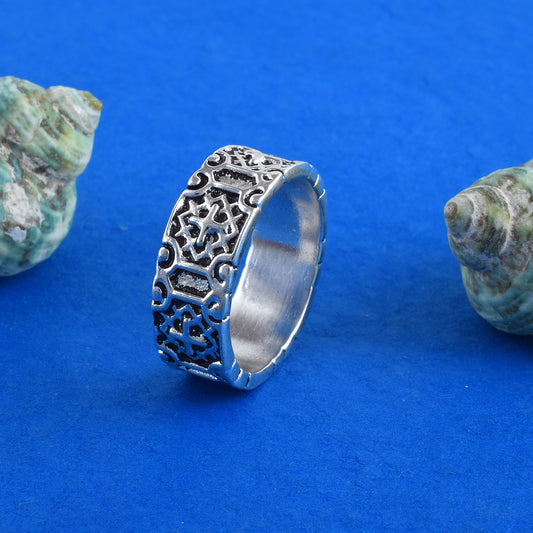 Brass Antique Silver Vintage Christian crucifix Cross Ring (ORDM3784)