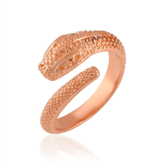 Pure Copper Nagdevta Snake Adjustable Open End Free Size Finger Ring