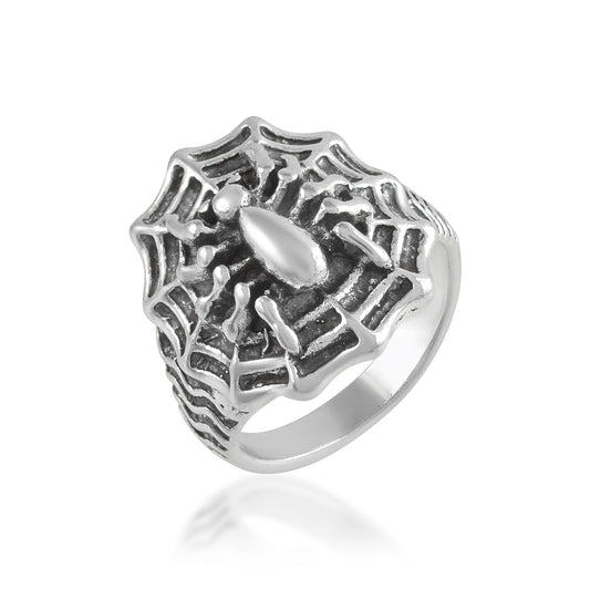 Brass Oxidised finish Spider finger ring (ORGS6032)