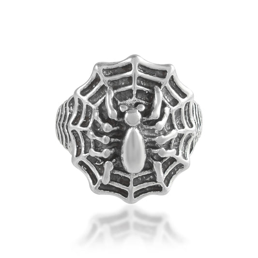 Brass Oxidised finish Spider finger ring (ORGS6032)