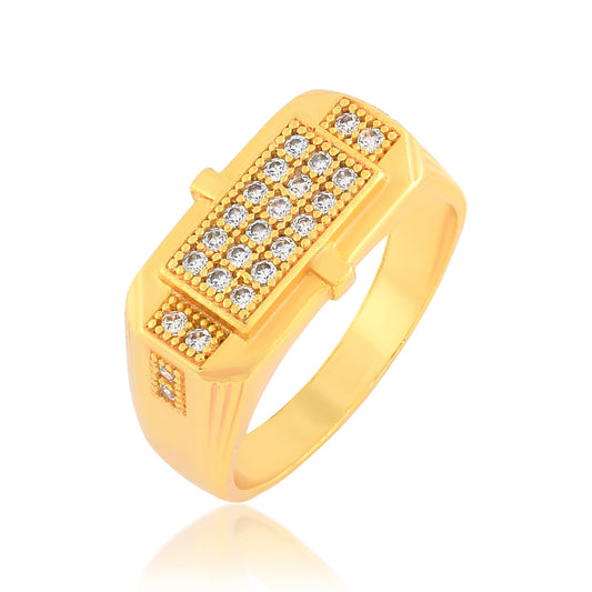 Brass Goldplated Imitation Dimaond Luxe Fashion Stylish Wedding Jewellery Fingerring