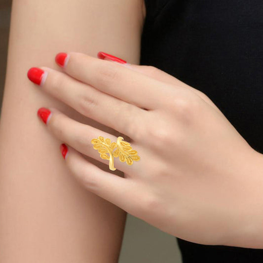 Micron 1 Gram Gold plated Handmade Women Finger ring (ORHR7829)